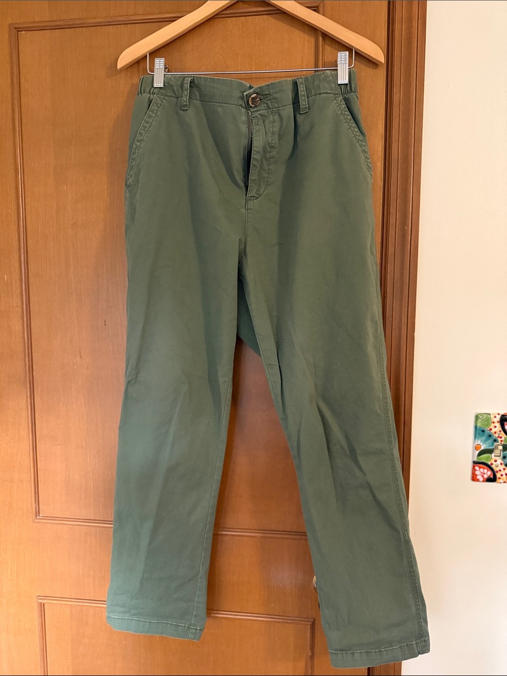 Old Navy Men's Olive Green Chinos - Straight Leg